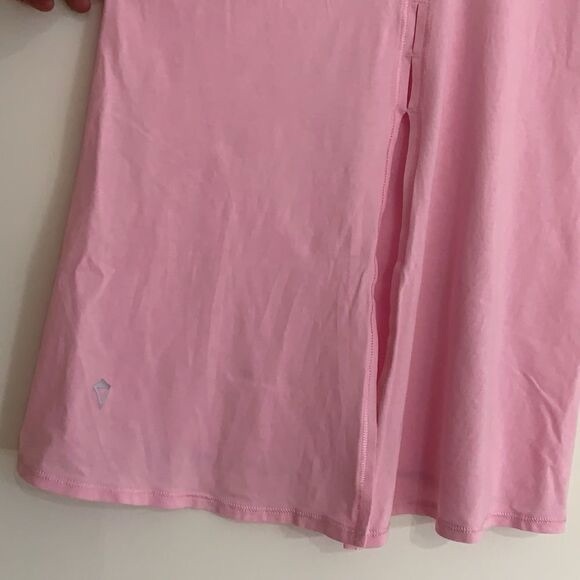 Ivivva (by lululemon) Cotton Tank Top Back Slit Light Pink Sz14 - Picture 9 of 12